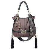 Sac Lancel Brigitte Bardot Alcantara Plissé Fumée